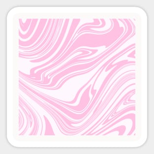 Pink and White Abstract Retro 70s Pastel Groovy Sticker